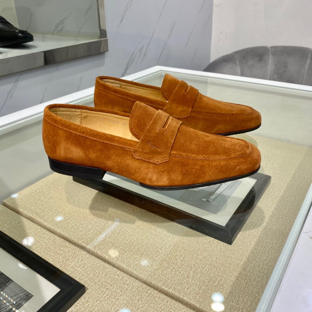 

Mens Casual Suede Loafers Brand Designer Formal Wedding Dress Shoes Male Brogues Office Business Flats Shoes Size 38-45, Black suede