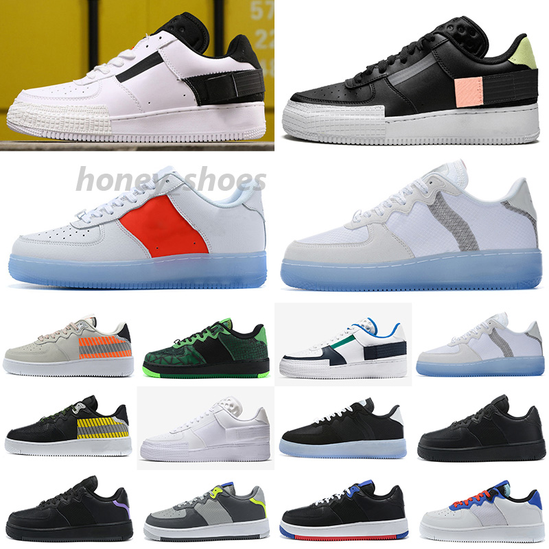 

2021 Women Men outdoor Shoes Dunk 1 React All-Star White Off Skeleton Orange Trainers