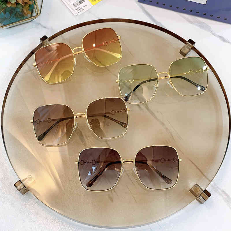 

GG0879S luxurious fashion Men and women gradual UV400 sunglasses Square ALLOY large frame eyeglasses frames