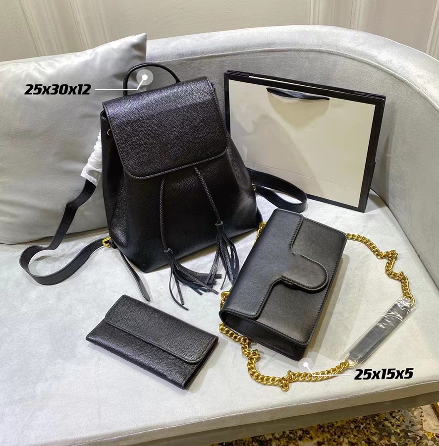 

3-piece multifunctionalQuality hobo Tote Famous Bag M0nogram Genuine Leather Luxury Designer Bags Handbag Women Crossbody Shoulder, Dust bag