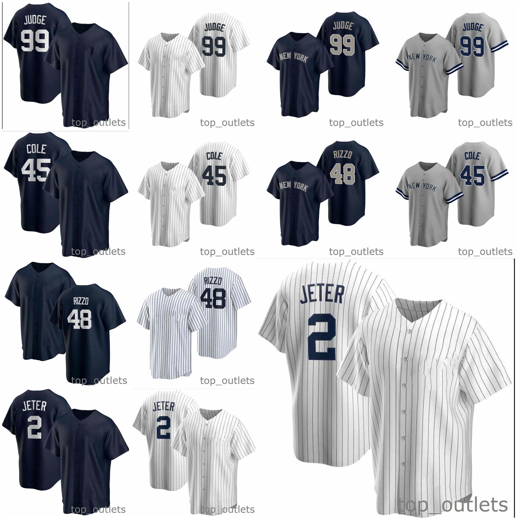 

New York Yankees Baseball Jerseys Derek Jeter Jersey Gerrit Cole 48 Anthony Rizzo 54 Aroldis Chapman 99 Aaron Judge Mariano Rivera Stitched
