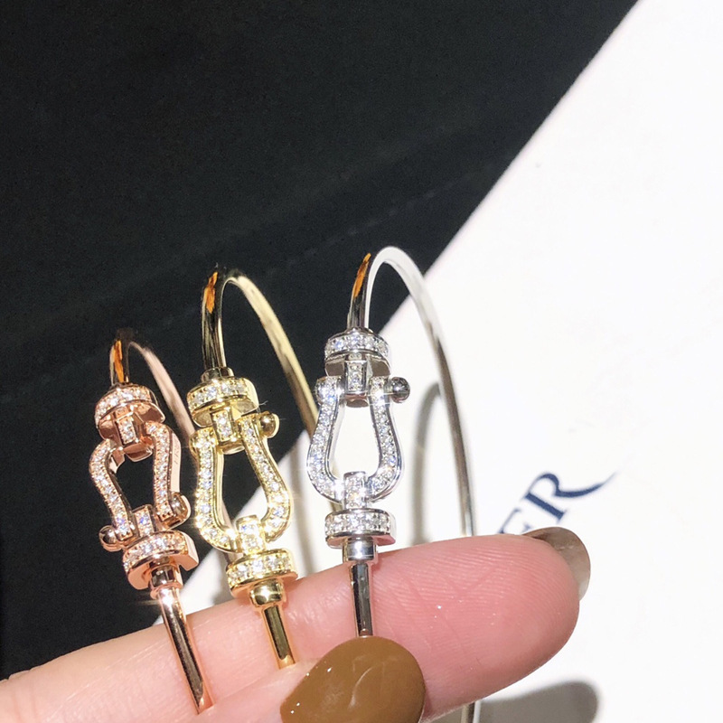 Bangles Bracelet Fred All Sky Star Horseshoe Buckle Girls Micro Inlaid with Diamond Accessories-image-725505194
