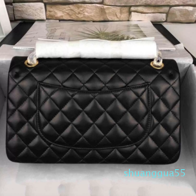 

New Designer Famous Brand Bags Luxury Handbags For Women Genuine Leather Fashion Shoulder Crossbody Bag, Black gold chain1