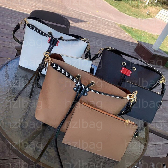 

Crafty Neo Mm Noe Bucket Bag Embossed Leather Stylish Practical Drawstring Shoulder Cross-body Letter Flower Multi-Function Bags M56889, Color 02