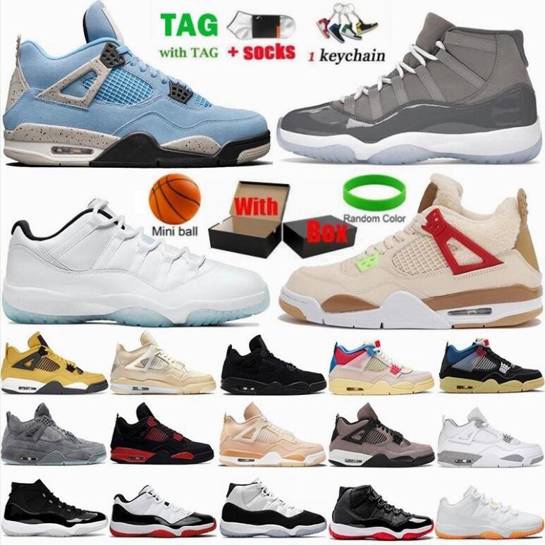 

Jumpman 4 Mens Basketball Shoes University Blue Black Cat White Oreo Low Legend Sail Bred 4s Sneakers 11 11s Cool Grey Shimmer Lightning Women Sports Trainers, Shoes (16)
