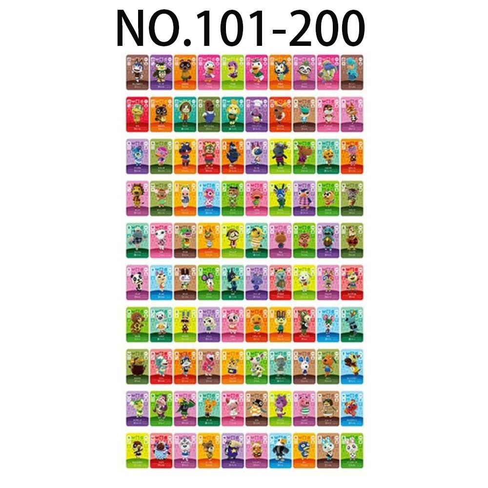 

[Series 2 ]100 pcs NFC Cards for Animal Crossing Standard Card Compatible with Switch/Wii U/New 3DS (101-200)