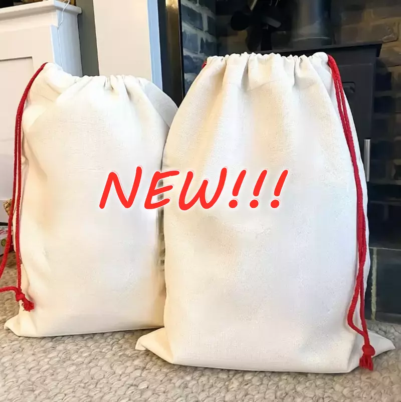 

DHL Sublimation Blank Santa Sacks DIY Personlized Drawstring Bag Christmas Gift Bags Pocket Heat Transfer BS20