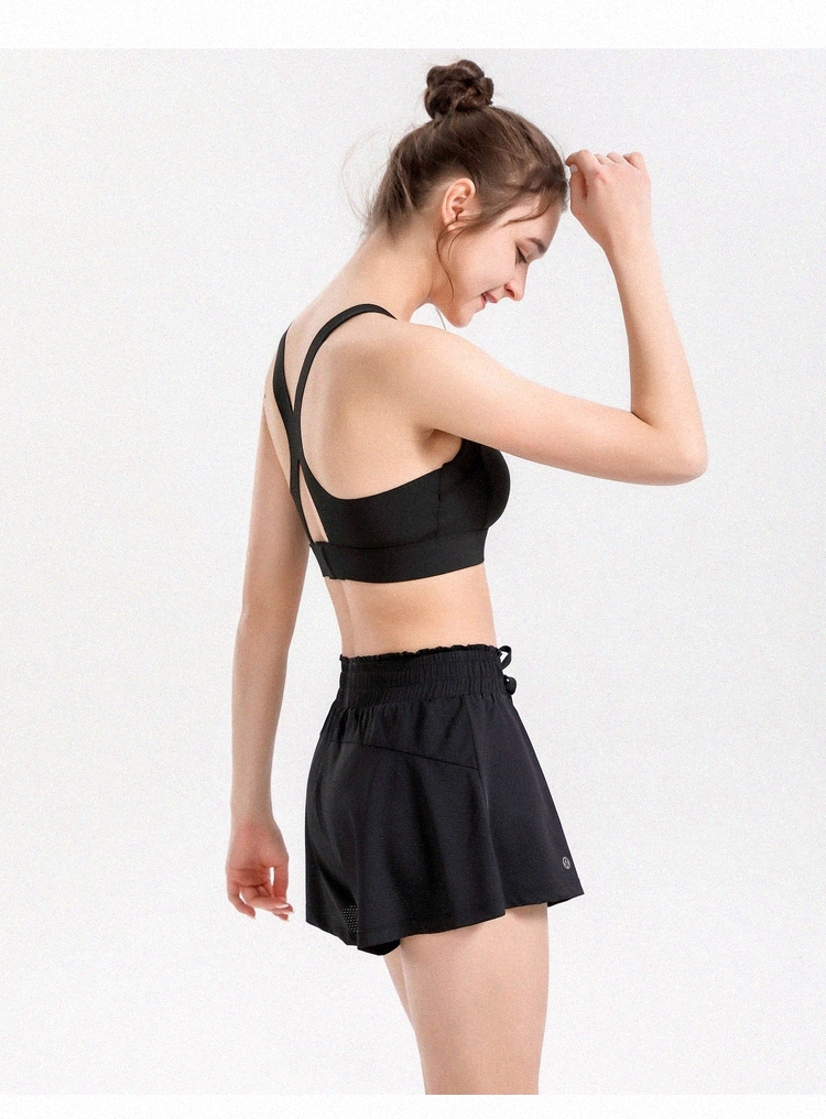 

2021 womens lu-33 yoga shorts pants pocket quick dry gym sport outfit high-quality style summer dresses Elastic waist 01 p0Y5#, I need see other product
