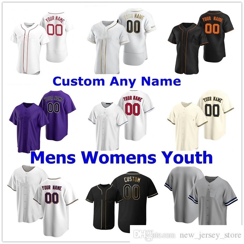 

DIY Custom any name number Colorado Boston Milwaukee Minnesota NY Toronto San Francisco Baseball Jersey Men Women Youth Shirt Clothes