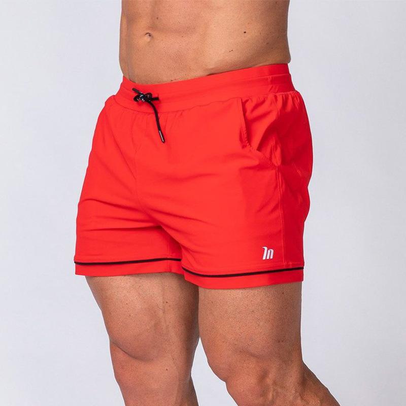

Men's Shorts Sports Running Breathable Quick Drying Shuttle Casual Trend Loose Beach Pants, Red