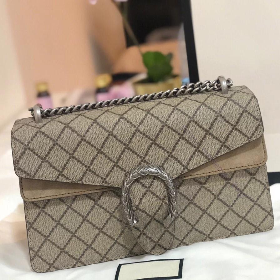 

Fashion 2022 Luxurys Designers Shoulder Bags Chains Leather Handbags Vintage Cross Body Bag Printed Women Totes Classic Clutch Handbag Diamond buckle purse, Color q
