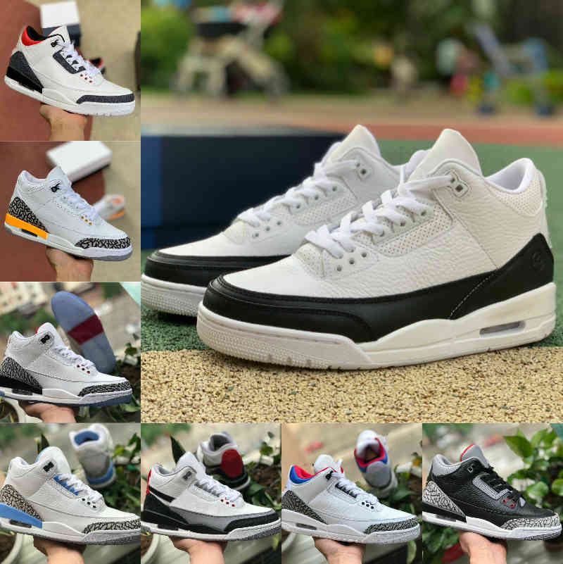 

Fashion 3s 3 Air Mens Basketball Shoes Knicks Rivals JSP TINKER SP White BLACK CEMENT UNC Blue PE Mocha Laser Orange Fragment Designers