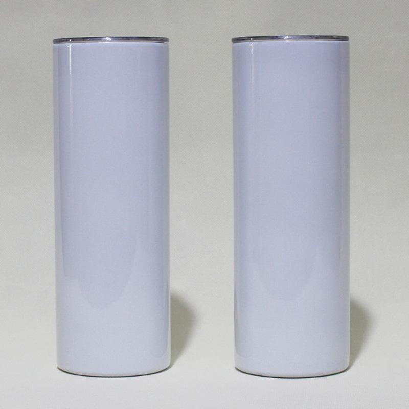 

20oz Sublimation Skinny Tumbler Blank Stainless Steel Tumbler DIY Straight Cups Vacuum Insulated 600ml Car Tumbler Coffee OV5D