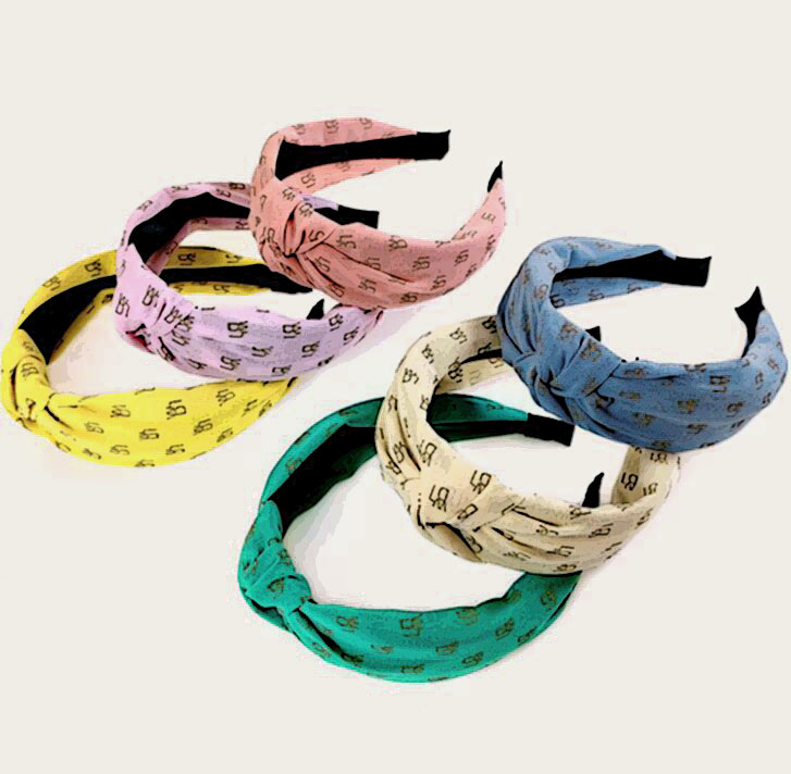 

20colors Wholesale Fashion Brand Designer Letter Print Wide Edge Knotted Headbands Headwraps Luxury Cartoon Turban HairHoop Headwear Accessories For Women Girls