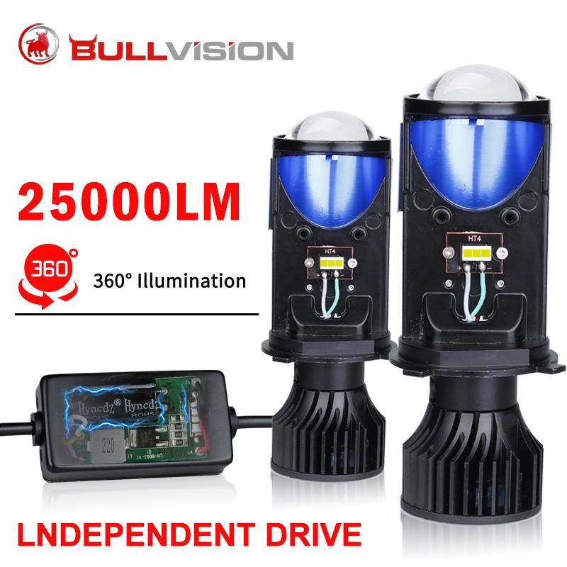 

Car Headlights Auto Mini H4 Led Lens Headlight Bulbs Projector Head Lamp Dipped High Beam Ice 6000K Conversion Kit Hi/Lo