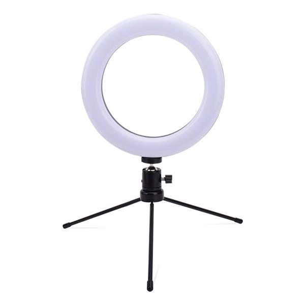 

Indoor lighting table lamp 8 inch Diameter 20cm Live Fill Light Desktop Tripod 13W 5V 84LED 2835 Beads White USB Connection ZX-ZBO8-DC5
