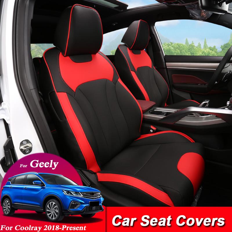 

Car Seat Covers Set Leather For Geely Coolray 2021-Present Styling Protector Cushions Internal Accessories