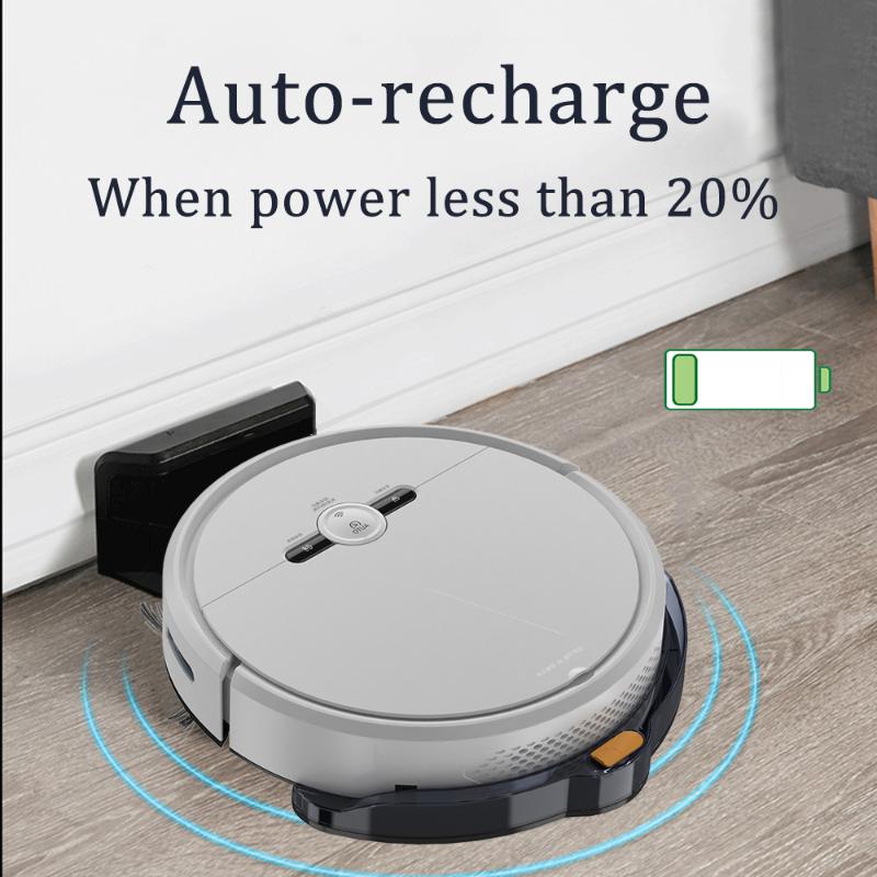 

Vacuum Cleaners Sweeping Robot Cleaner Sweeper Wifi APP Alexa Remote Control 180ml Water Tank 4400mAH Scheduled Timing Auto-Recharge Hair