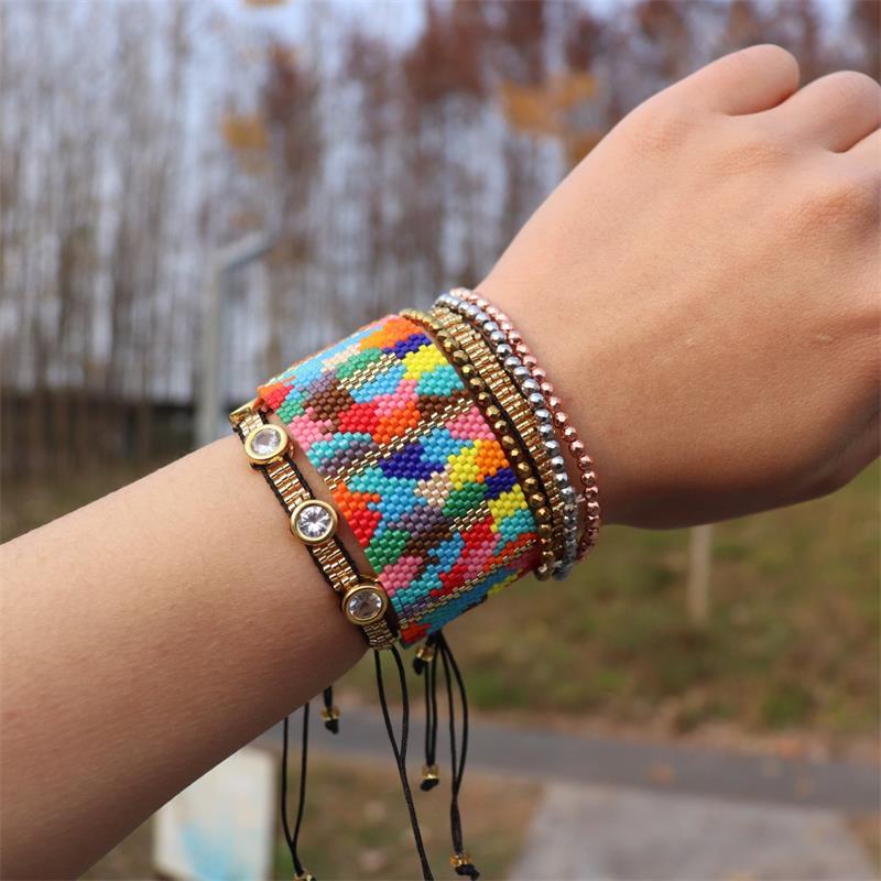Pulsera De Mujer Zhhongvi Miyuki Boho Brazalete Manual Telar Pulsera De Mujer Zhhongvi Miyuki Boho Brazalete Manual Telar