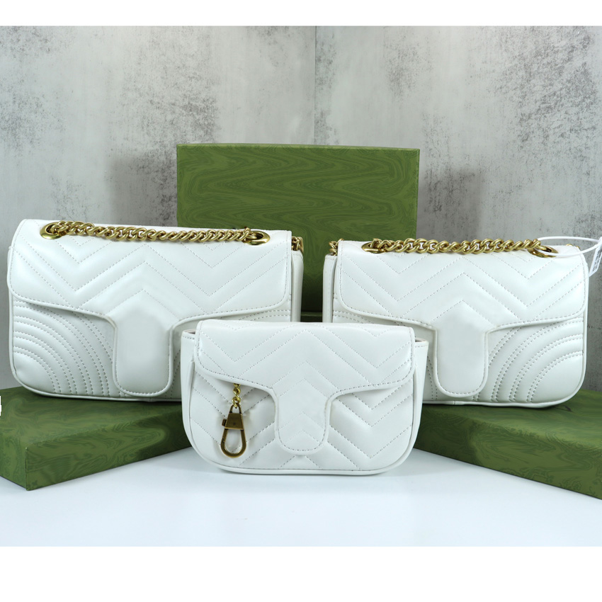 

Top Quality designer bags Chain handbags woman Fashion shoulder bag Designers Handbags Lady Genuine Leather Banquet Black White Messenger Crossbodybag 001, Dust bag