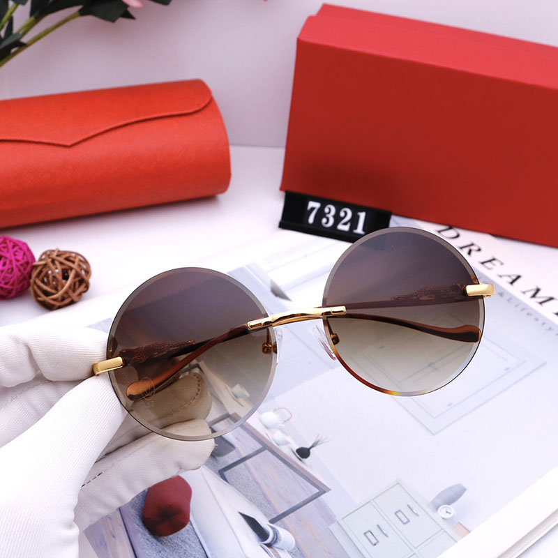 

Womens Sunglasses Designer Fashion Glasses With Box Mirror Men Designers Luxury Circle Eyeglasses UV Proof ACC