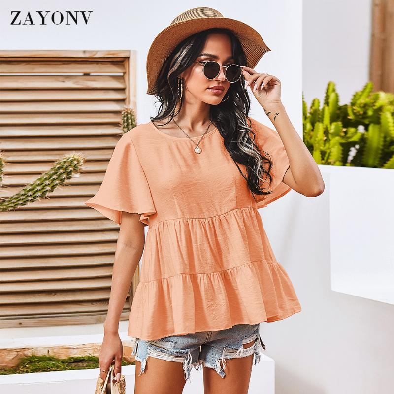

Women' Blouses & Shirts Flowy Tank Tops Short Sleeve Crew Neck Casual Loose Fitting, Green