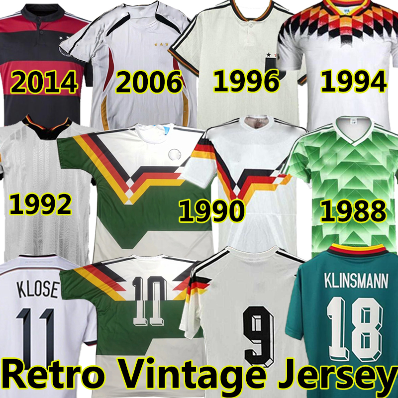 

SCHWEINSTEIGER Retro Classi Vintage soccer jerseys 1980 1988 1990 92 94 96 98 2004 2006 2014 Deutschland MULLER KLINSMANN BALLACK fooball shirts Uniforms, Retro 1990 special version