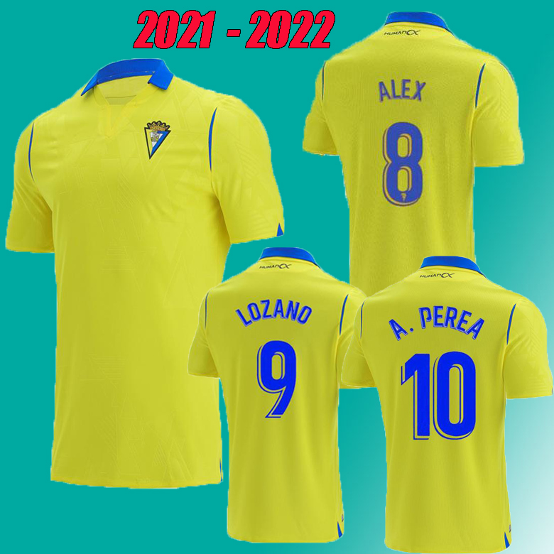

2122 Cadiz soccer jerseys CÁDIZ CF 21 22 LOZANO ALEX Bodiger Juan Cala CAMISETA ASCENSO A LIGA SANTANDER de fútbol football shirts, Yellow