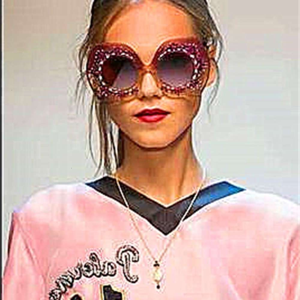 

Highend accessories Fashion Women Shad Goggl Oversized Large Frame Sunglass UV Irregular Rhintone Sun Glass, Black