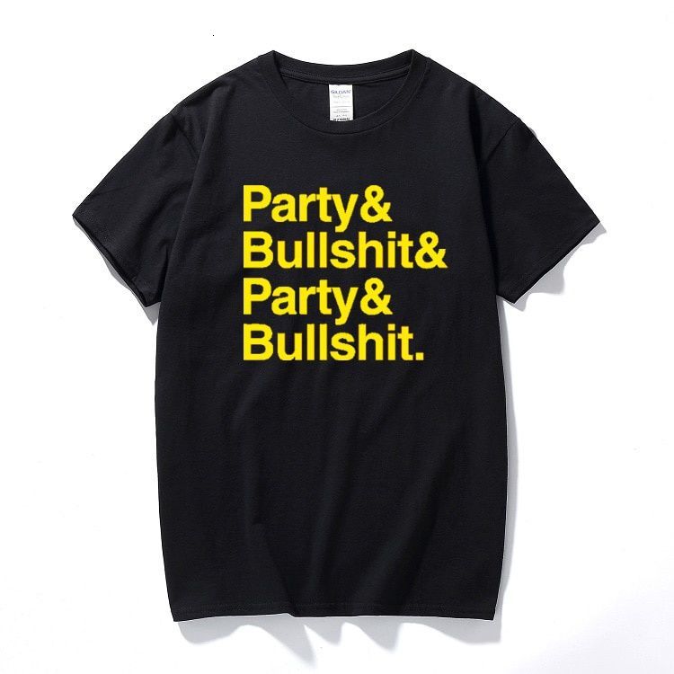 

Party and Bullshit T-shirt Notorious Big B.i.g. Hip-hop Rap Biggie Smalls Cotton Short Sleeve Casual t Shirt Gift Top Tee