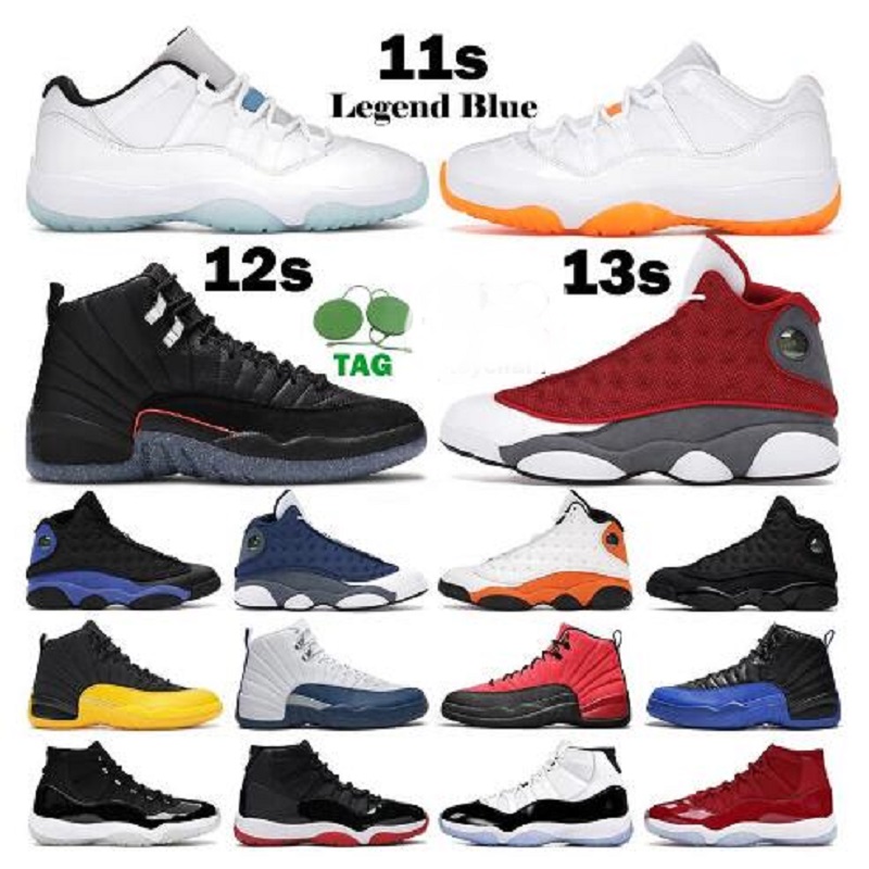 

Basketball Shoes men women 12s Utility Grind Reverse Flu Game Twist 11s Legend blue low Bright Citrus 13s Red Flint Black Cat Obsidian mens sneakers, Color 33