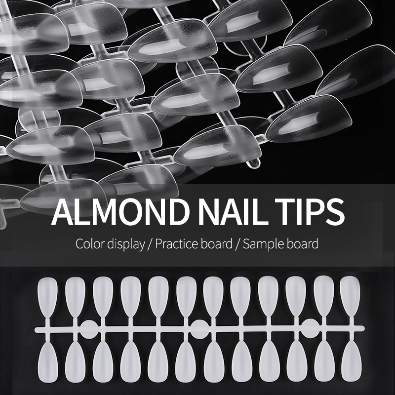 

120pcs/set Water Drop Clear Natural Nail Color False Tips for Display Chart Full Cover Fake Tip Nails Showing Shelf Stand Book Card 1349, As picture show