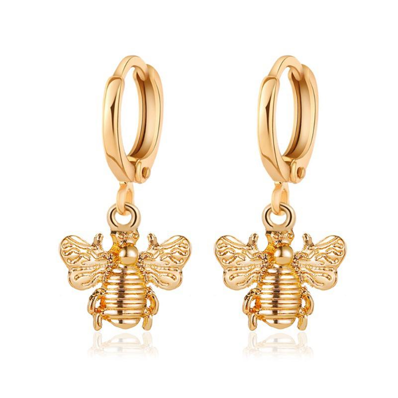 

Dangle & Chandelier Yo 1 Pair Chic Gold Silver Color Small Bee Pendant Earrings For Women Cute Stereoscopic Insect Fashion Jewelry Gift