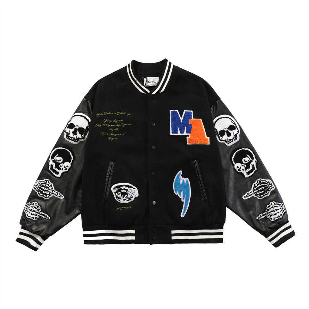 Autumn Winter Men M Letter Skeleton 