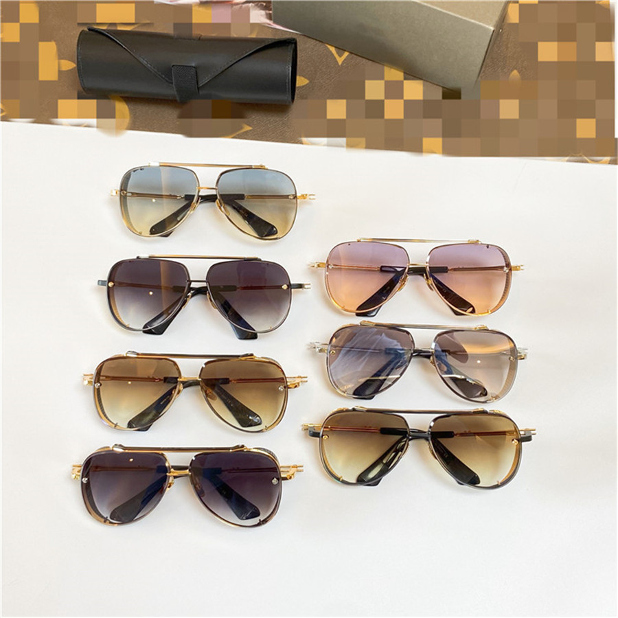 

sunglasses men design K gold retro square frame crystal cutting lens with grid detachable