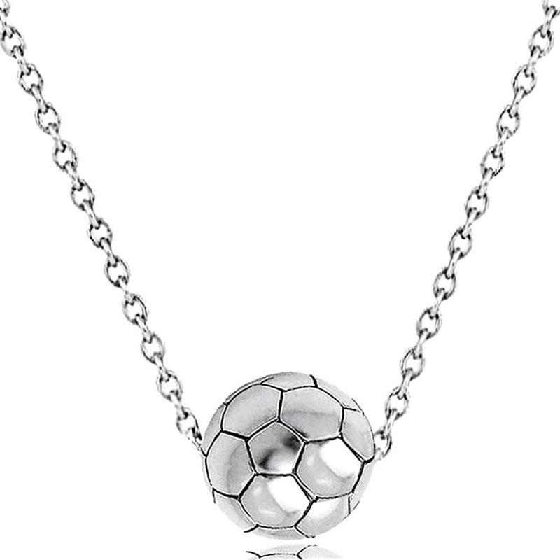 

Pendant Necklaces Soccer Necklace Sports Choker Football Charms Women Gym Hip Hop Jewelry 2021