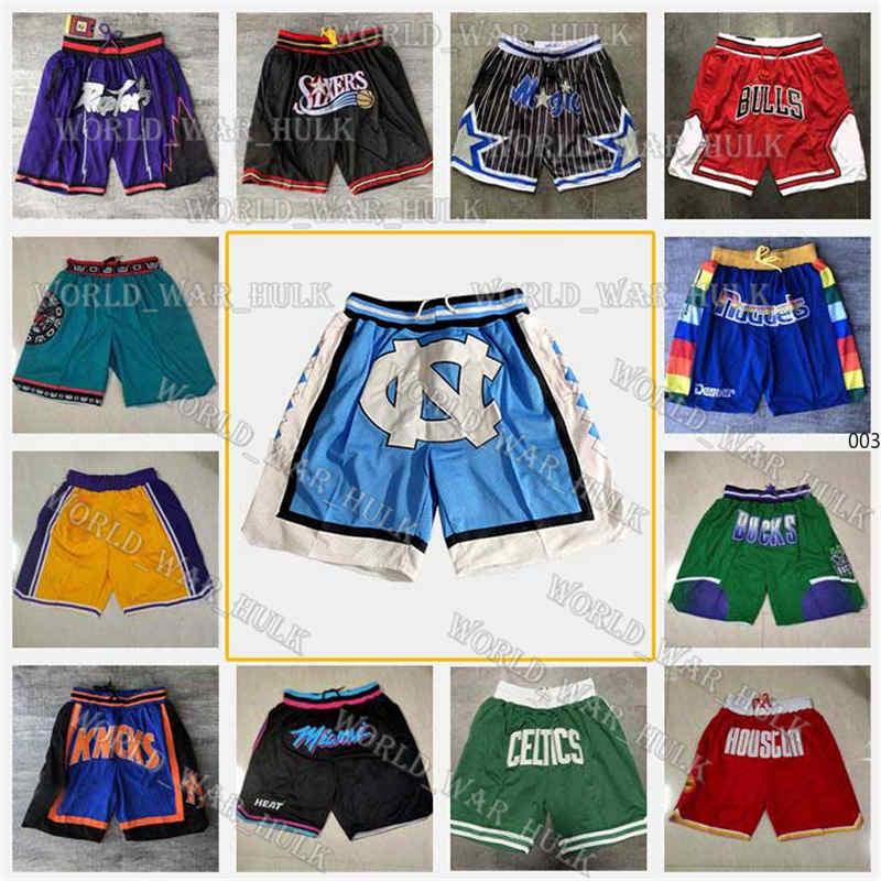 

North Carolina State University JUST Stitched DON MICHIGAN College Basketball Shorts Los Angeles Lakers Chicago Bull Pants 2021, Black;red