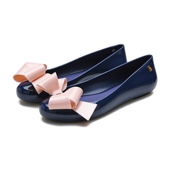 

Sandals Women Shoes Sweet Women Flat New Bow Melissa Jelly Female 0630, Black