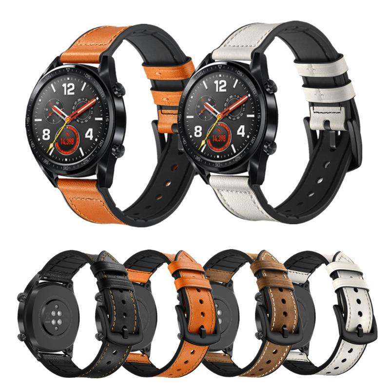 

Watch Bands 22MM 20MM Strap For Garmin Vivoactive 3/Vivomove HR Silicone Leather Bracelet Samsung Galaxy 3 41mm/45mm/42/46mm Band