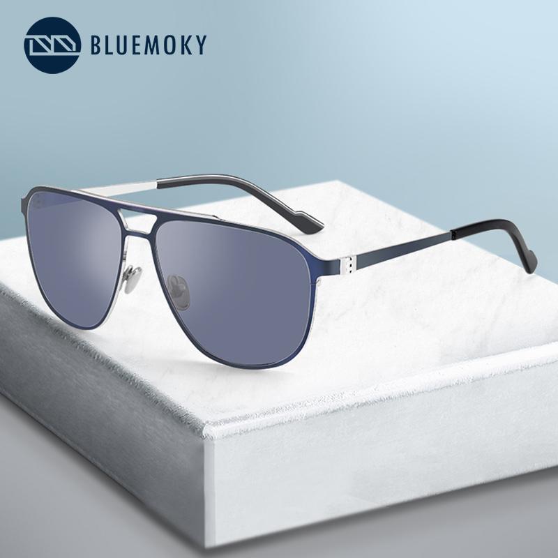 

Sunglasses BLUEMOKY Brand Pilot Men Metal Frame HD Polarized Shades Goggles Women Oversized Driving UV400 Anti-Glare Sun Glasses, White;black