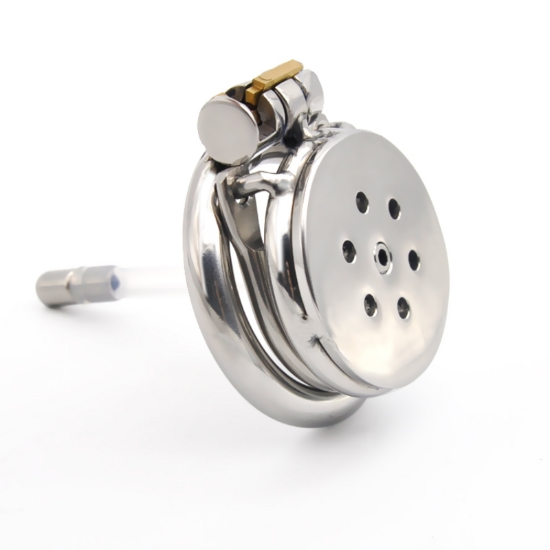 

Sex Chastity devices Breeding bird subminiature stainless steel male penis horn device chastity cage anti ring urethral probe V4 lock 1015