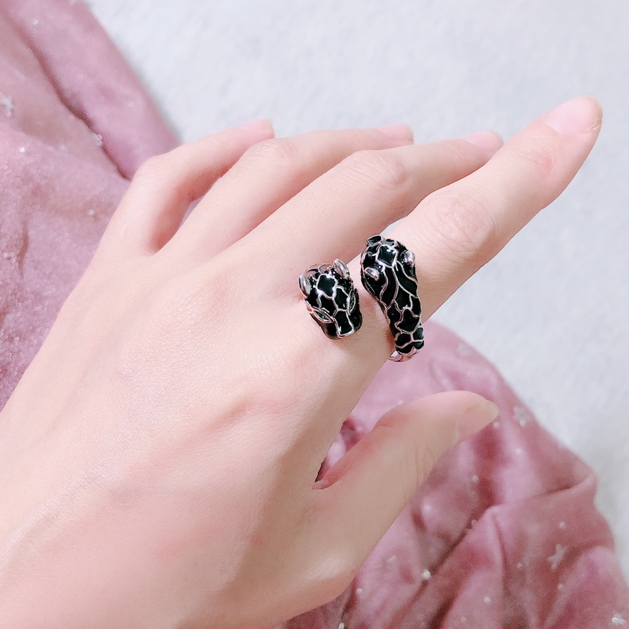 

panthere series ring black panther luxury brand official reproductions classic style Top quality rings brands design exquisite gift birthday present