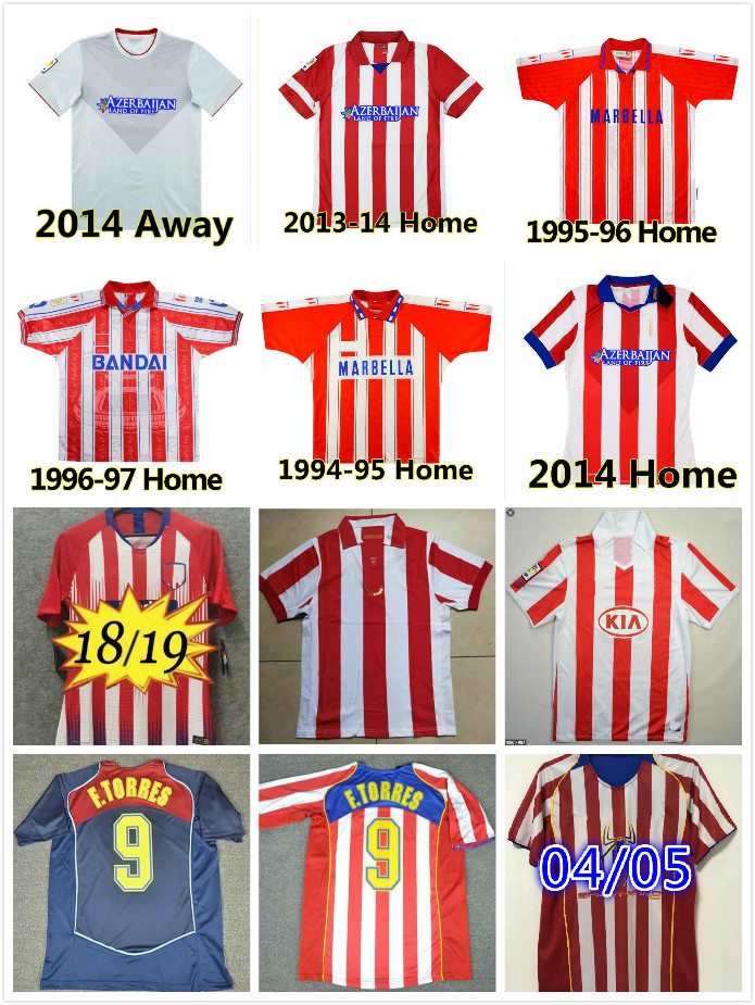 

Retro FALCAO CAMINERO ARDA Soccer Jerseys 1994 1995 1996 1997 2003 2004 2005 COURTOIS ARDA Simeone 10 11 13 14 15 18 19 F.TORRES vintage Camiseta de futbol football shirt, 2014