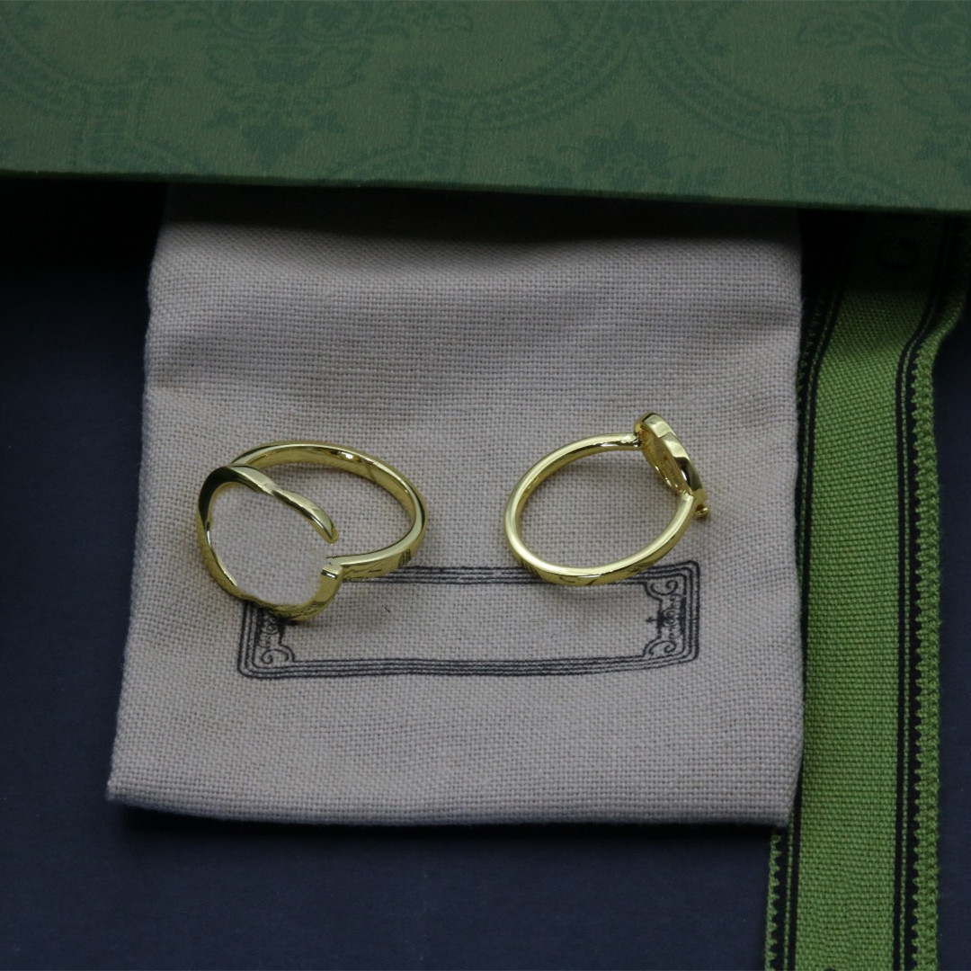 

High Quality Designer Couple Ring Simple 18k Gold-plated Rings Trend Matching Supply