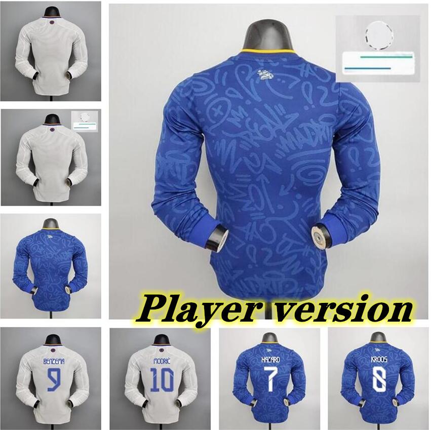 

Player version 2021 2022 HAZARD BENZEMA ALABA soccer jerseys Long Sleeve camiseta 21 22 CAMAVINGA CASEMIRO RODRYGO MODRIC ASENSIO MARCELO KROOS football shirts