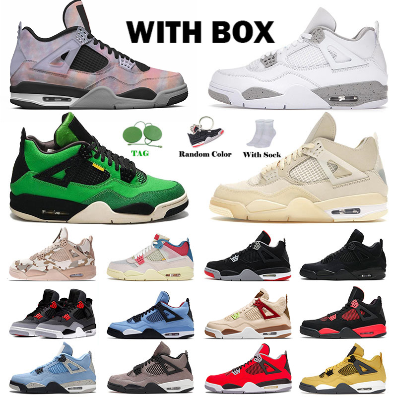 

Jorden4s Jorden 4 IV Men Women Jumpman Basketball Shoes Jorda 4s Canvas Black Cat Cactus Jack Red Thunder Toro University Blue Manila Trainers Designer Sneakers, 40-47 military blue