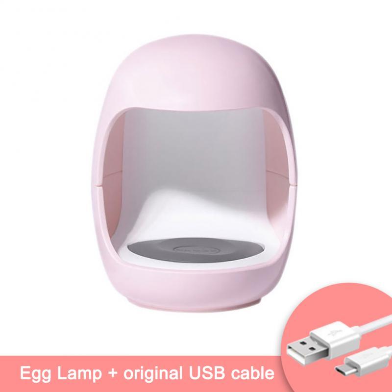 

Nail Dryers Mini 3W Dryer UV LED Lamp Art Manicure Tools Pink Egg Shape Design USB 30S Fast Drying Light For Gel Polish, 04