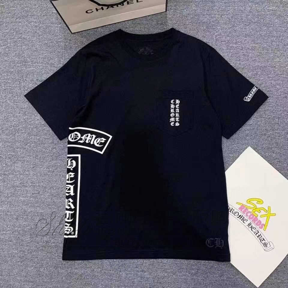 

Chrome/hearts Hearts/Chrome 21ss horseshoe Sanskrit short sleeve cross T-shirt Unisex summer fashion D3MD 6SXJ 4CVR, White