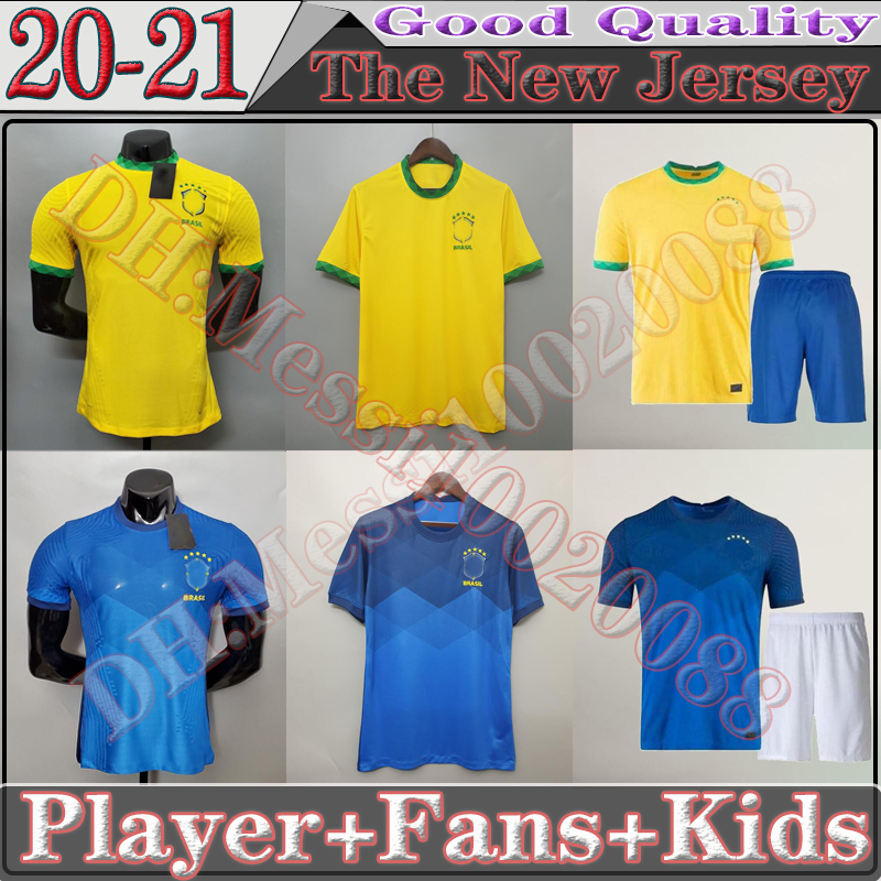 

20/21 NEYMAR JR Copa America BraSil Soccer Jerseys 2021 PAULINHO G.JESUS P.COUTINHO D.COSTA WILLIAN Fsan Player version Child Shirts Football jersey, (fsan version )