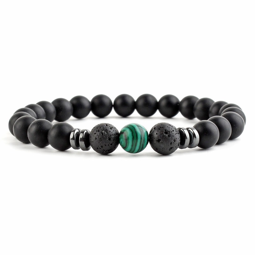 

Black Lava Rock Oil Perfume Diffuser Beads Strands Bracelet Yoga Chakra Bracelets Bangle Cuff Women Men Fashion Jewelry Will and Sandy